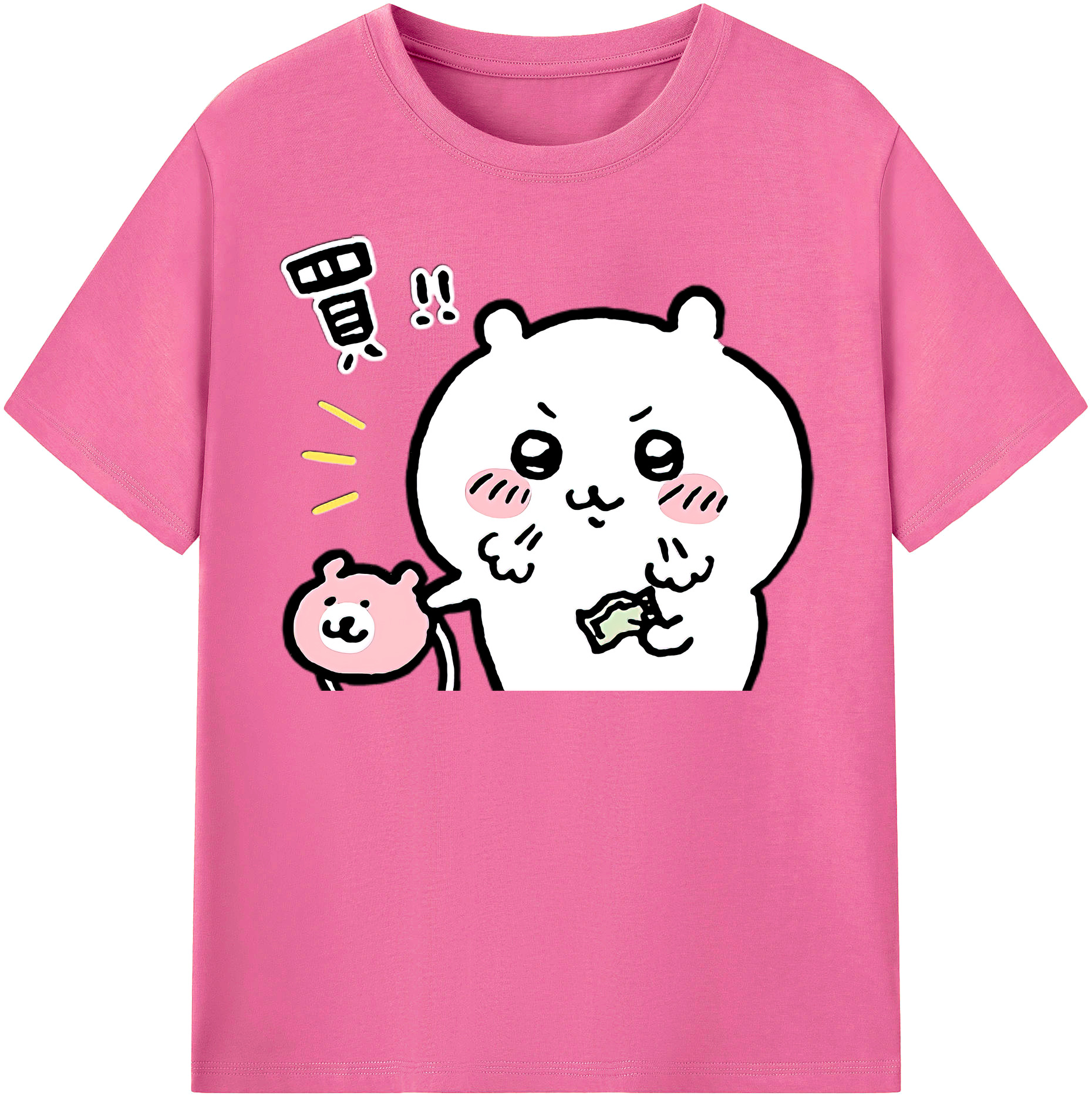 （画像用） ちいかわ ちいかわ Chii-kawa chiikawa レディースカジュアルプリントTシャツ（綿100％）